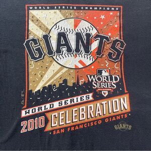 San Francisco Giants 2010 World Series Champions T-Shirt Size Large in Black MLB